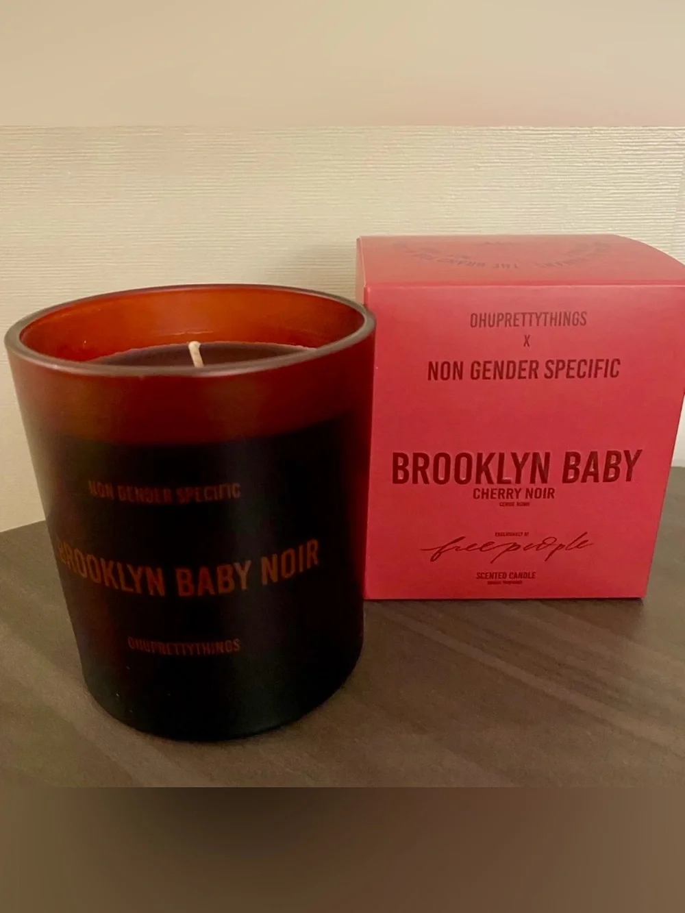 Free People Brooklyn Baby Cherry Noir Scented Candle x 8oz New in Box